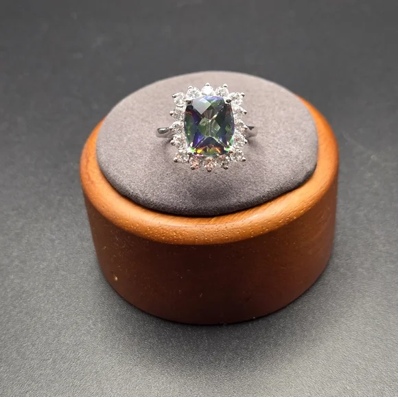 Mystic Topaz Sterling Silver Ring. Size 9. NWT - Picture 3 of 6